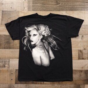 Lady Gaga Born This Way 10th Anniversary Graphic T-Shirt Black Unisex Size M